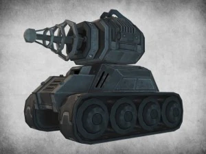 toon tesla tank 3D Model
