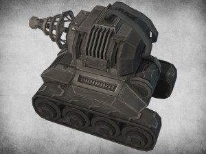 toon tesla tank Modelo 3D