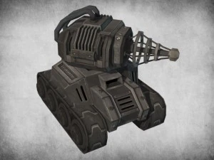 toon tesla tank 3D Model