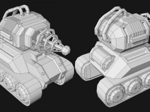 toon tesla tank Modelo 3D