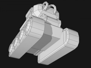 toon tesla tank Modelo 3D