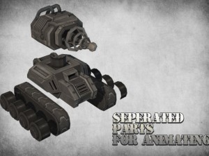 toon tesla tank Modelo 3D