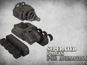 toon tesla tank 3D Model