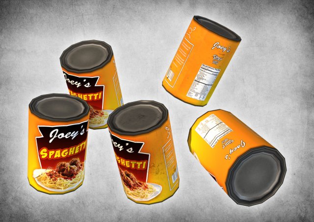 canned spaghetti 3D Model .c4d .max .obj .3ds .fbx .stl .blend