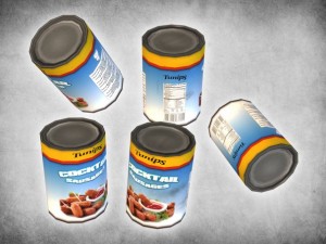 canned cocktail sausages 3D-Modell