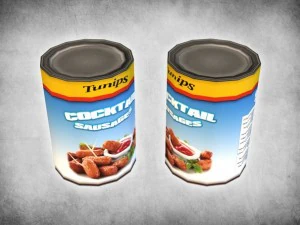 canned cocktail sausages 3D Model