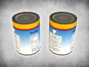 canned cocktail sausages 3D Model