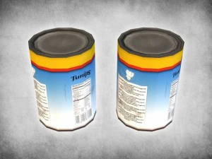 canned cocktail sausages 3D Model