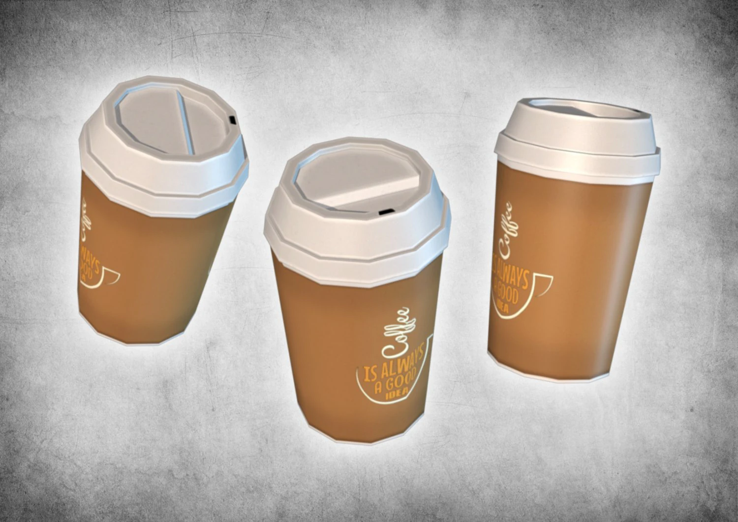 x&iacute;cara de caf&eacute; para levar Modelo 3D .c4d .max .obj .3ds .fbx .stl .blend 