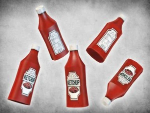 пляшка кетчупу 3D Модель