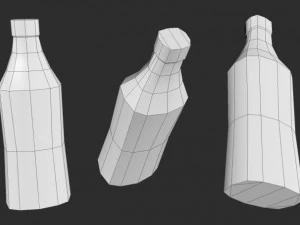 botol saus tomat Model 3D