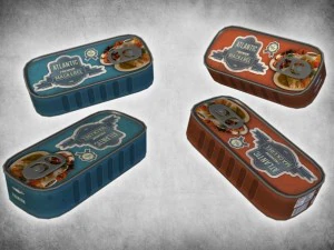 고등어 통조림 3D 모델