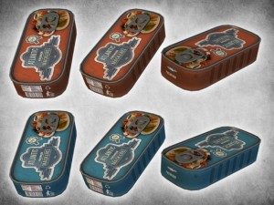 canned mackerel 3D 模型