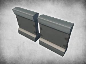 steel walls wallpack 01 3D Model
