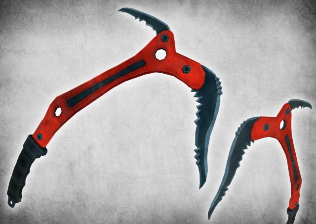 climbing axe 3D Модель .c4d .max .obj .3ds .fbx .stl .blend 