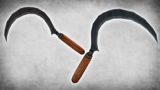 sickle Modello 3D .c4d .max .obj .3ds .fbx .stl .blend 