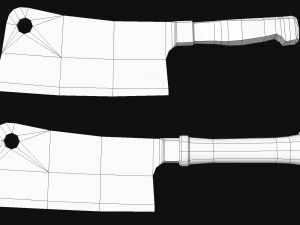 고기 식칼 3D 모델