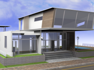 modern design building Modello 3D