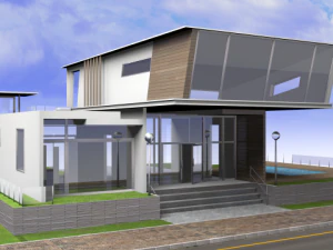 edificio dal design moderno Modello 3D