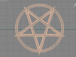 inverted pentagram 3D Model