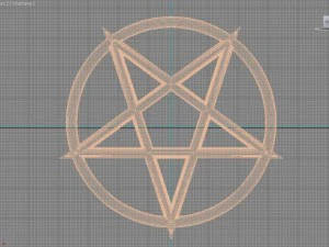 inverted pentagram 3D Model