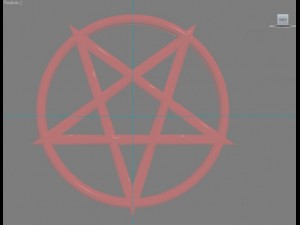 inverted pentagram 3D Model