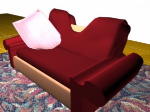 sofa modeld in 3ds max Model 3D