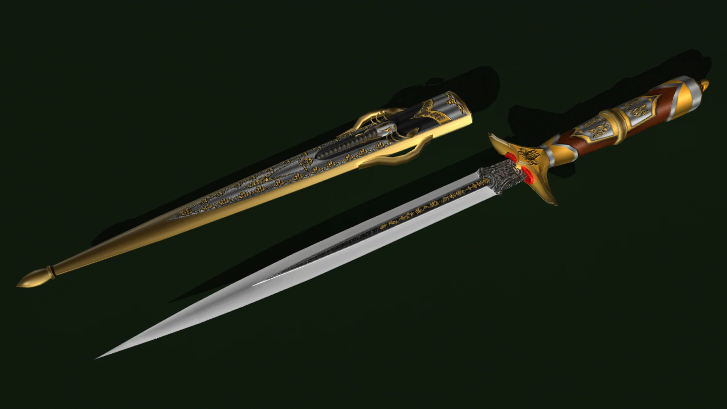 spider king dagger 3D Model .c4d .max .obj .3ds .fbx .stl .blend 