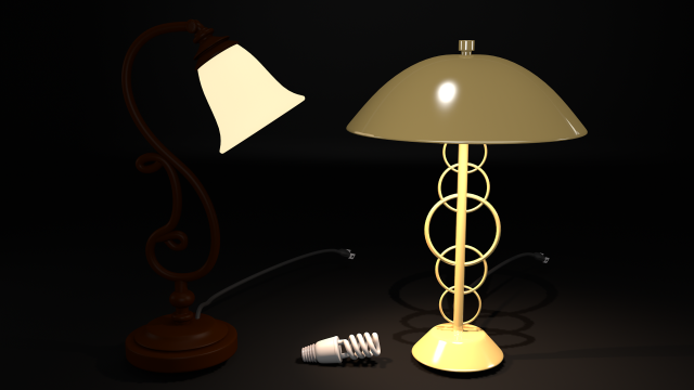 lamp set 1 3D Model .c4d .max .obj .3ds .fbx .stl .blend 