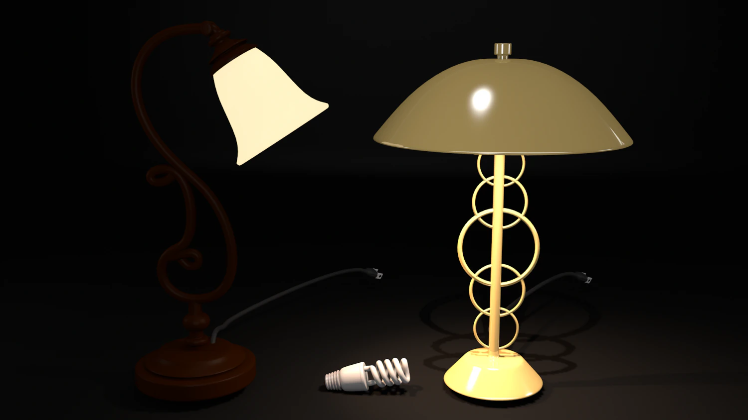 lamp set 1 3D Model .c4d .max .obj .3ds .fbx .stl .blend 