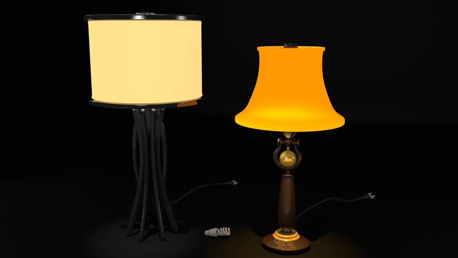 lamp set 2 3D Model .c4d .max .obj .3ds .fbx .stl .blend 
