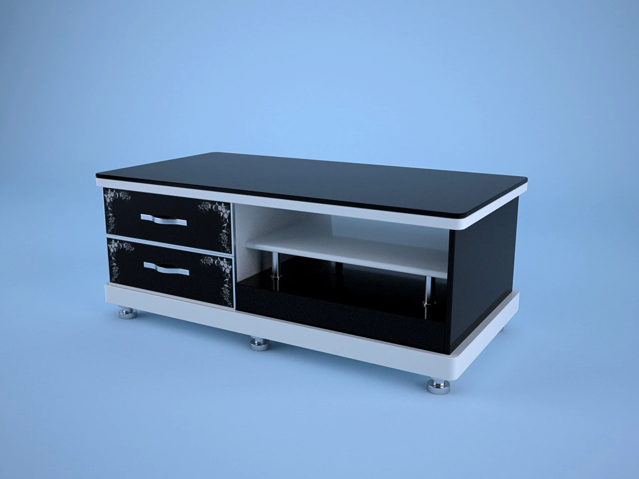 table for tv 3D Model .c4d .max .obj .3ds .fbx .stl .blend 