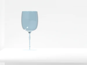 복잡한 와인잔 3D 모델