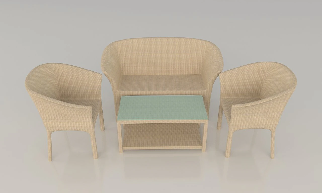 garden chair 3D Model .c4d .max .obj .3ds .fbx .stl .blend 