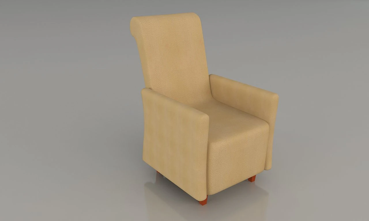 armchair 3D Model .c4d .max .obj .3ds .fbx .stl .blend 