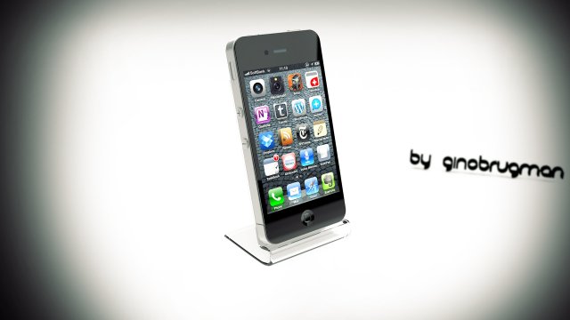 realistic iphone by ginobrugman Modèle 3D .c4d .max .obj .3ds .fbx .stl .blend 
