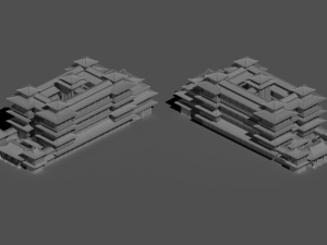 chinese temple 3Dモデル