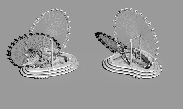 singapore flyer 3D 模型 .c4d .max .obj .3ds .fbx .stl .blend