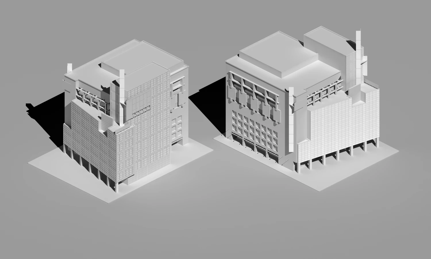 shopping mall 3D Model .c4d .max .obj .3ds .fbx .stl .blend 