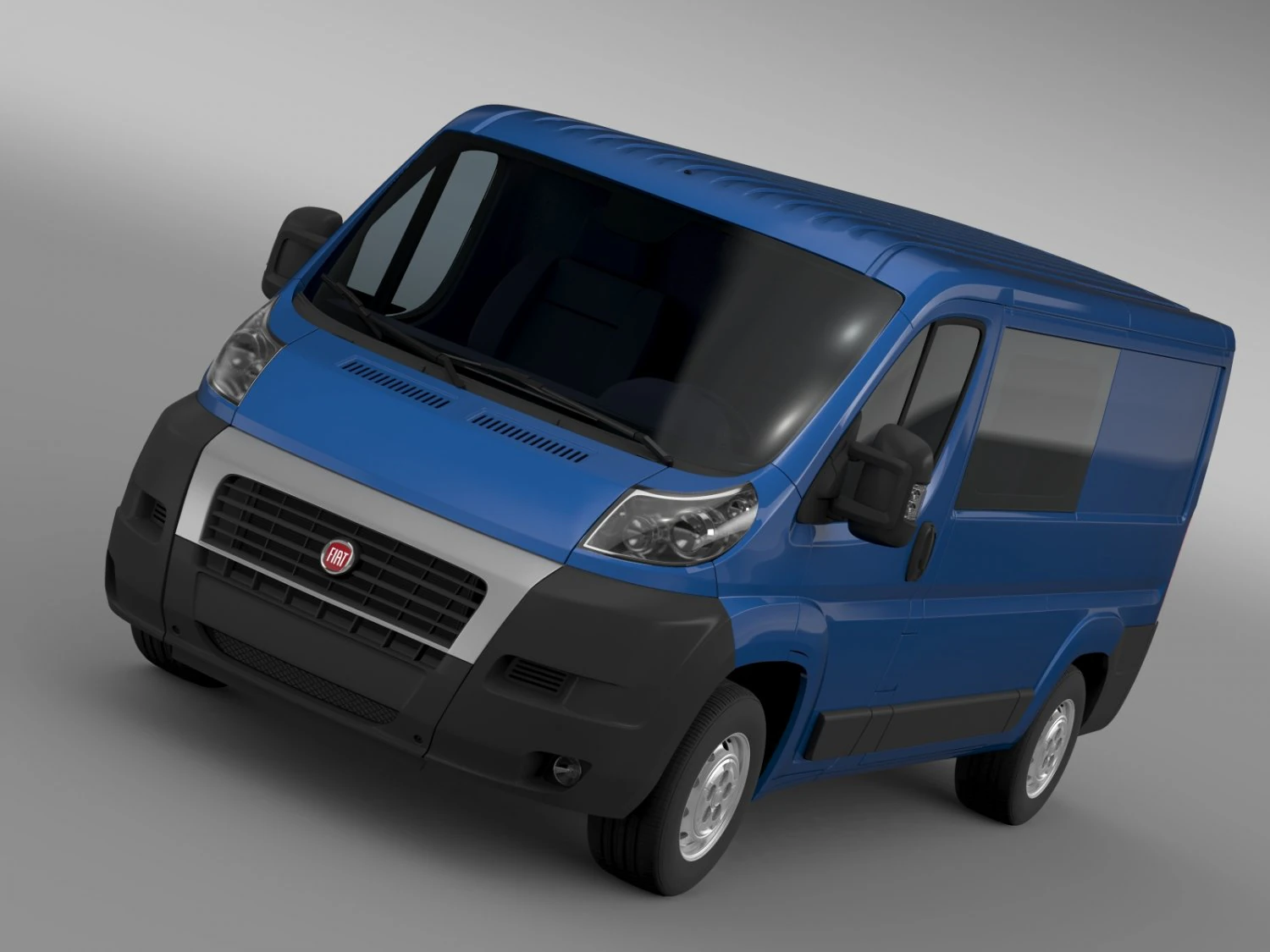 fiat ducato combi l2h1 2006-2014 3D Model .c4d .max .obj .3ds .fbx .stl .blend