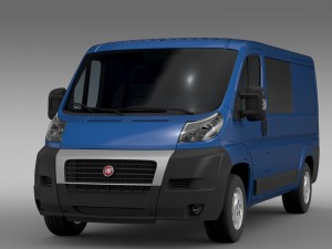 fiat ducato combi l2h1 2006-2014 Modelo 3D