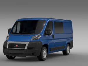 fiat ducato combi l2h1 2006-2014 Modelo 3D