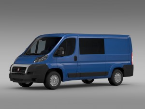 fiat ducato combi l2h1 2006-2014 Modelo 3D