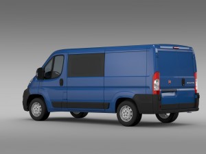 fiat ducato combi l2h1 2006-2014 Modelo 3D