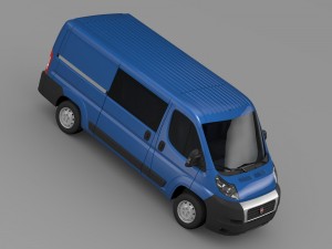 fiat ducato combi l2h1 2006-2014 Modelo 3D