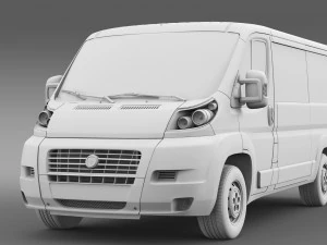 fiat ducato combi l2h1 2006-2014 3D Model
