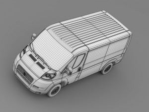 fiat ducato combi l2h1 2006-2014 Modelo 3D
