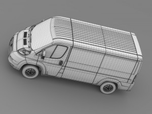 fiat ducato combi l2h1 2006-2014 Modelo 3D