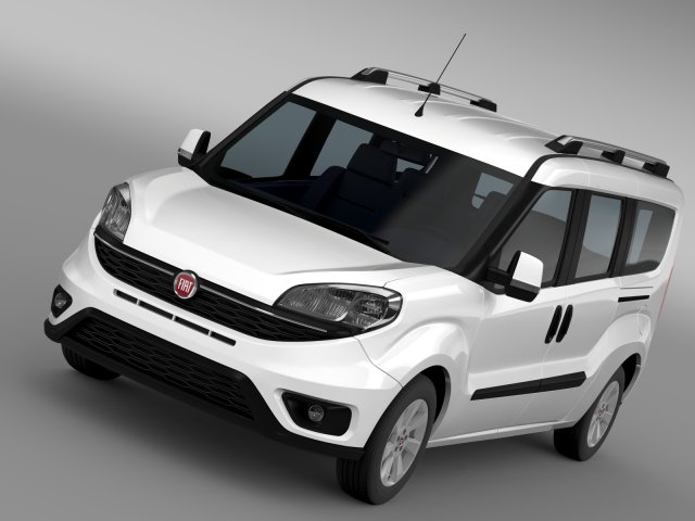 fiat doblo maxi 152 2015 3D Model .c4d .max .obj .3ds .fbx .stl .blend 