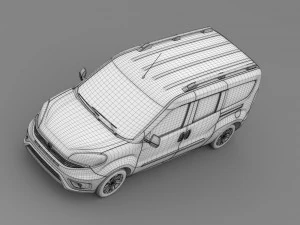 fiat doblo maxi 152 2015 3D Model